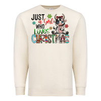 Sandshell just a girl who loves christmas Premium Sweatshirt - CowhideDigitalArt