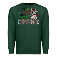 Sports Green just a girl who loves christmas Premium Sweatshirt - CowhideDigitalArt