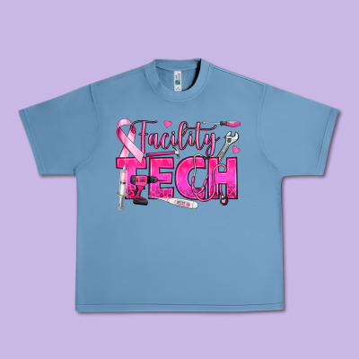 Breast Cancer Facility Tech Urban Heavy Tee Designed By Texasbilliewilder