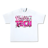 White Breast Cancer Facility Tech Urban Heavy Tee - texasbilliewilder