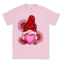Bubblegum Pink valentine's day with sunflowers gnomes Classic Tee - RanaPortraitStore