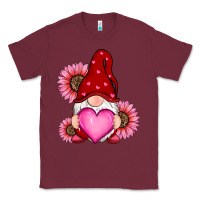 Burgundy valentine's day with sunflowers gnomes Classic Tee - RanaPortraitStore