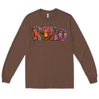 Chestnut xoxo valentine's day highland cow Long Sleeve Tee - Jasminsmagicworld