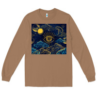 Toasted Coconut evil eye moon Long Sleeve Tee - TumblerDesignByShophia