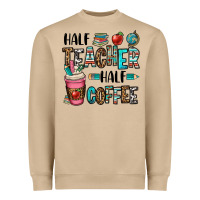 Mushroom half teacher half coffee Heavyweight Sweatshirt - OliviaCreatesArt