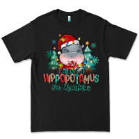 Black i want a hippopotamus for christmas Premium Tee - MaliasSmallBusiness