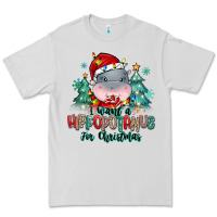 Dove Grey i want a hippopotamus for christmas Premium Tee - MaliasSmallBusiness