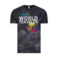 Cloud Black world traveler passport stamp gift shirt for men and women t shirt Vintage Tee - trangStudio