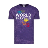 Cloud Purple world traveler passport stamp gift shirt for men and women t shirt Vintage Tee - trangStudio
