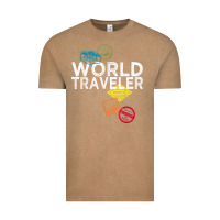 Vintage Coffee world traveler passport stamp gift shirt for men and women t shirt Vintage Tee - trangStudio