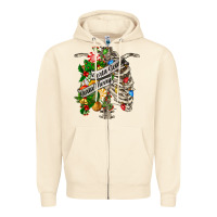 Sandshell sorta merry sorta scary chest Zipper Hoodie - FaDigitalArtStudio