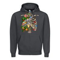 Smoke sorta merry sorta scary chest Zipper Hoodie - FaDigitalArtStudio