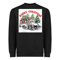 Black merry chrıstmas Heavyweight Sweatshirt - FaDigitalArtStudio