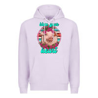 Lilac bless your heart pig Premium Hoodie - RanaPortraitStore