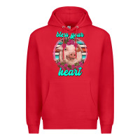 Red bless your heart pig Premium Hoodie - RanaPortraitStore