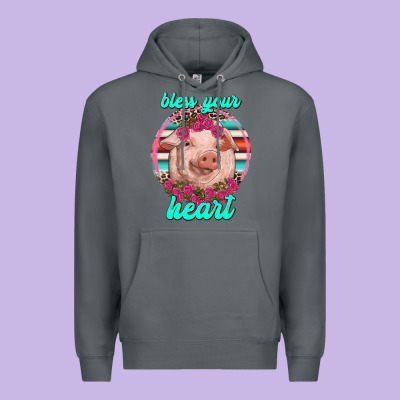 Bless Your Heart Pig Premium Hoodie Designed By Ranaportraitstore
