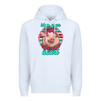 White bless your heart pig Premium Hoodie - RanaPortraitStore