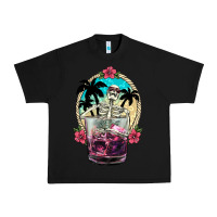 Black summer skeleton cocktail Urban Heavy Tee - NancyCooperArtShop