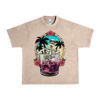 French Oak summer skeleton cocktail Urban Heavy Tee - NancyCooperArtShop