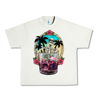 Pistachio summer skeleton cocktail Urban Heavy Tee - NancyCooperArtShop