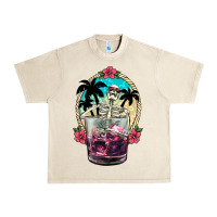 Sandshell summer skeleton cocktail Urban Heavy Tee - NancyCooperArtShop