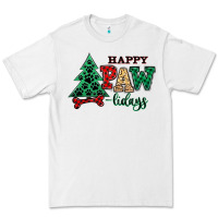 White happy pawlidays christmas pets Premium Tee - MaliasSmallBusiness