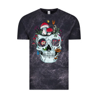 Cloud Black halloween skull collector mushrooms flowers and butterflies sweatshirt Vintage Tee - trangStudio