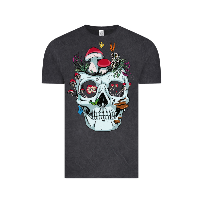 Halloween Skull Collector Mushrooms Flowers And Butterflies Sweatshirt Vintage Tee by trangStudio | Teevron
