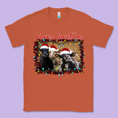 Merry Christmas Cows Classic Tee Designed By Bettercallsaul