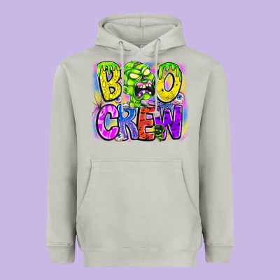 Boo Crew Heavyweight Hoodie Designed By Cowhidedigitalart