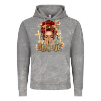 Cloud Rock Red Hair Believe Praying Caucasian Messy Bun Vintage Hoodie - texasbilliewilder