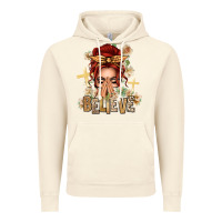 Vintage Artic Red Hair Believe Praying Caucasian Messy Bun Vintage Hoodie - texasbilliewilder