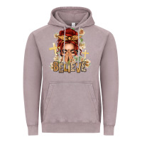 Vintage Zinc Red Hair Believe Praying Caucasian Messy Bun Vintage Hoodie - texasbilliewilder