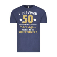 Vintage Denim 50 years of marriage superpower 50th wedding anniversary Vintage Tee - trangStudio
