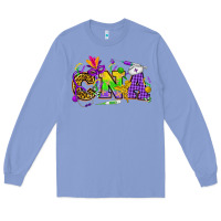 Colony Blue Mardi Gras CNA Nurse Long Sleeve Tee - HowdyJamesFarm