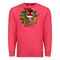 Cardinal longhorn Aztec Christmas Premium Sweatshirt - CowhideDigitalArt