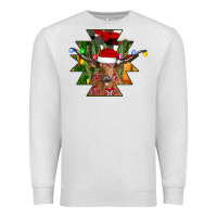 Oatmeal Heather longhorn Aztec Christmas Premium Sweatshirt - CowhideDigitalArt