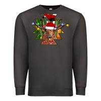 Smoke longhorn Aztec Christmas Premium Sweatshirt - CowhideDigitalArt