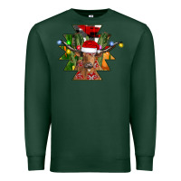 Sports Green longhorn Aztec Christmas Premium Sweatshirt - CowhideDigitalArt