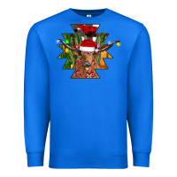 True Royal longhorn Aztec Christmas Premium Sweatshirt - CowhideDigitalArt