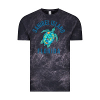 Cloud Black sanibel island beach design  sea turtle illustration gift pullover hoo Vintage Tee - trangStudio