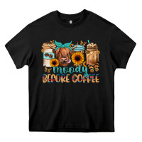 Black moody before coffee Heavy Core Tee - JahusDesignShop
