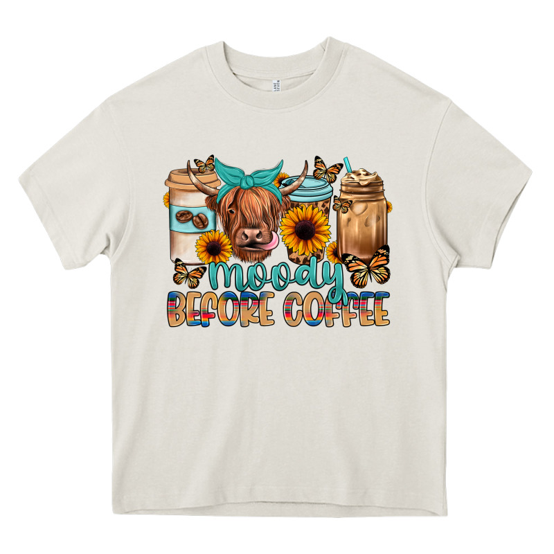 Moody Before Coffee Heavy Core Tee by JahusDesignShop | Teevron