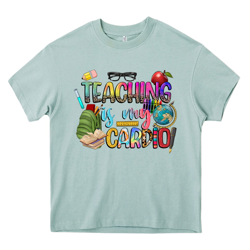 Teaching Is My Cardio Heavy Core Tee by NancyCooperArtShop | Teevron