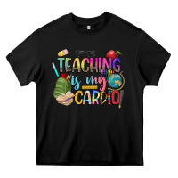 Black teaching is my cardio Heavy Core Tee - NancyCooperArtShop