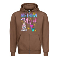 Chestnut birthday girl 4 Zipper Hoodie - BundleAndBundleShop