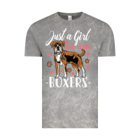 Cloud Rock Kids Boxer Dog Just A Girl Who Loves Boxers Gift Vintage Tee - trangStudio