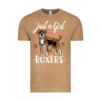 Vintage Camel Kids Boxer Dog Just A Girl Who Loves Boxers Gift Vintage Tee - trangStudio