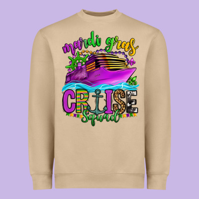 Mardi Gras Cruise Squad Heavyweight Sweatshirt Designed By Oliviacreatesart