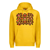 Lemon valentines day leopard and heart background Premium Hoodie - FaDigitalArtStudio